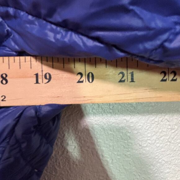 Calvin Klein Jacket Womens Medium Blue Packable Premium Down Puffer Hooded - Picture 6 of 8